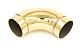 Отвод поручня под Ø50.8х102х1.45 мм, 90°, полированный 600 Grit, с двумя установочными кольцами, золото k052-88