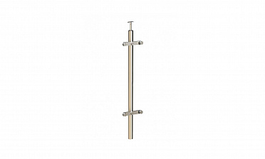 Стойка круглая Ø38.1: 2 пластинчатых стеклодержателя, полированная, с одноанкерым крепежом, высота 950 мм (AISI 304) k739 купить в Воронеже Стойка круглая Ø38.1: 2 пластинчатых стеклодержателя, полированная, с одноанкерым крепежом, высота 950 мм (AISI 304) k739 купить в Воронеже