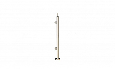 Стойка круглая Ø38.1: 2 штамп. зажимных стеклодержателя, полированная, высота 950 мм (AISI 201) k726-L купить в Воронеже Стойка круглая Ø38.1: 2 штамп. зажимных стеклодержателя, полированная, высота 950 мм (AISI 201) k726-L купить в Воронеже