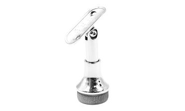 Наконечник регулируемый по высоте на стойку Ø38.1х1.5 мм, с регулируемым ложементом под поручень Ø50.8 мм, литой, полированный, нержавеющий (AISI 304) k317-3 купить в Воронеже