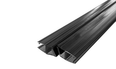 Комплект уплотнителей для стекла 8мм (2 шт.), стекло-стекло, с магнитом 135°, 2,2 м.черный прозрачный t208 BL купить в Воронеже