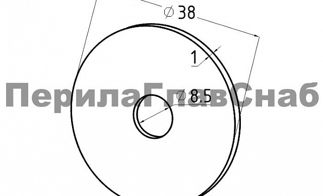 Прокладка для стекла, Ø38x8 мм k506 2 Прокладка для стекла, Ø38x8 мм k506 2