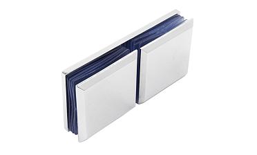 Коннектор для душевой кабины стекло-стекло 180° 45х45 мм цинк-хром полированный t734 PZn купить в Воронеже