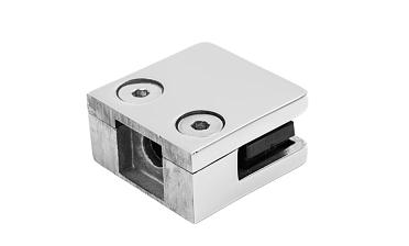 Стеклодержатель литой квадратный с вставками под стекло 8-10 мм, 4+4, на плоскость 41х22х42, полированный (AISI 304) k003-10 купить в Воронеже