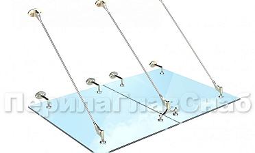 Комплект фурнитуры для козырька 1200х1800 (на вантах/тягах) k671-12-18 купить в Воронеже