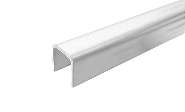 Профиль П-образный, L=2000 мм, t=1.5 мм, для стекла 12 мм, шлиф. (AISI 304) Ф-0455 2 Профиль П-образный, L=2000 мм, t=1.5 мм, для стекла 12 мм, шлиф. (AISI 304) Ф-0455 2