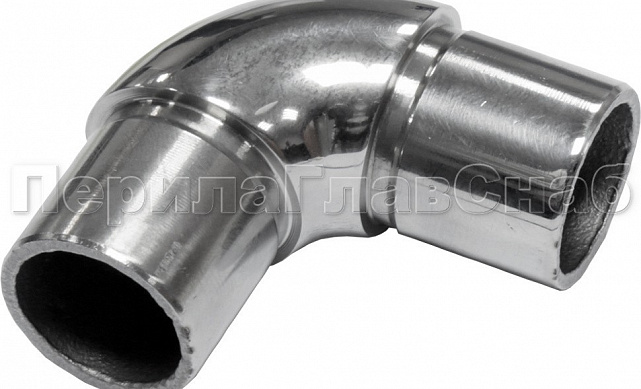 Отвод трубы Ø25.4 мм с установочными кольцами, полированный (AISI 304) k325