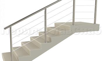 Заполнение из 4х тросиков (тросик в оболочке) для крыльца в Воронеже. Готовые проекты ПерилаГлавСнаб