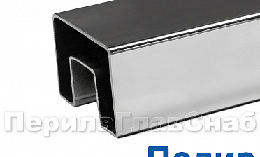 Труба 40х60, с пазом 24х24, полированная, AISI 304 k824-3 купить в Воронеже Труба 40х60, с пазом 24х24, полированная, AISI 304 k824-3 купить в Воронеже
