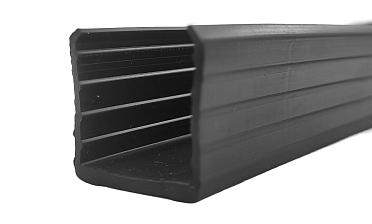 Уплотнитель в поручень с пазом 24х24 для стекла 10+10мм ПВХ, черный Фk310 купить в Воронеже