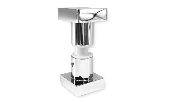 Ручка-кноб квадратная, для стекла 6-12мм, алюминий, полированная t669 ALPC 2 Ручка-кноб квадратная, для стекла 6-12мм, алюминий, полированная t669 ALPC 2