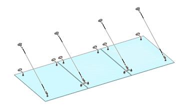 Комплект фурнитуры для козырька 1500х3700 (на вантах/тягах) k671-15-37 купить в Воронеже