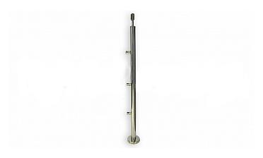 Стойка круглая Ø38.1: 3 ригеледержателя, полированная, высота 950 мм (AISI 304) k713 купить в Воронеже