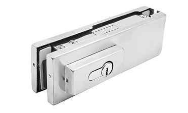 Замок для стеклянной двери центральный с прямоугольным ригелем, шлифованный, вырез 13 t152 SSS купить в Воронеже Замок для стеклянной двери центральный с прямоугольным ригелем, шлифованный, вырез 13 t152 SSS купить в Воронеже