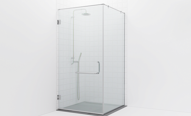 Комплект фурнитуры для душевой перегородки на профиле с угловой штангой t551-1