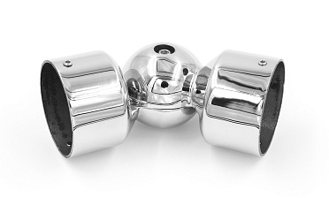 Поворот литой, внешний, регулируемый, "шар", под Ø50.8 мм, полированный AISI 304 k262 купить в Воронеже