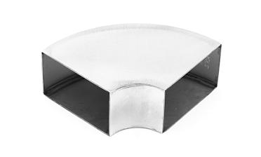 Отвод поручня под сварку 60х40х130x1.5  90°, полированный 600 Grit (AISI 304) k675 купить в Воронеже