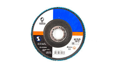 Шлиф. диск "лепесток" 125х22 Р-80 Atlas Ф-0242 купить в Воронеже Шлиф. диск "лепесток" 125х22 Р-80 Atlas Ф-0242 купить в Воронеже