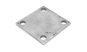 Фланец стойки 75х75х5 (4.3), AISI 304 #200, 4 отв. М10 (аналог Ф-0115) k115-5 купить в Воронеже