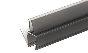 Уплотнитель для стекла 8мм, полупрозрачный черный, пол-стекло 2,2 м t206-2 BL  купить в Воронеже