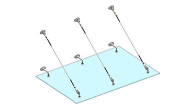 Комплект фурнитуры для козырька 1200х1800 (на вантах/тягах) k671-12-18м купить в Воронеже