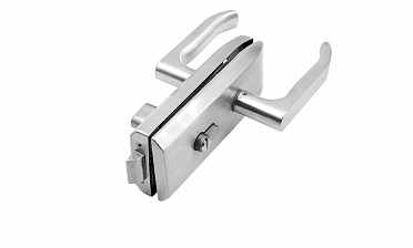 Замок для стеклянной двери с нажимной ручкой без притвора, евроцилиндр односторонний ключ/защелка, в комплекте ответная часть на стекло t155 SSS  купить в Воронеже Замок для стеклянной двери с нажимной ручкой без притвора, евроцилиндр односторонний ключ/защелка, в комплекте ответная часть на стекло t155 SSS  купить в Воронеже