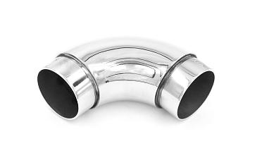 Отвод поручня под Ø42.4х1.5 мм, 90°, литой, полированный, с вставками (AISI 304) k383 купить в Воронеже