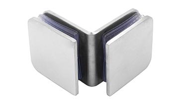 Коннектор для душевой кабины стекло-стекло 90° 45х45 мм шлифованный t725-2 SSS  купить в Воронеже