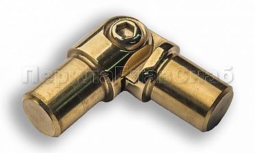 Поворот ригеля Ø16х1.5 мм, с двумя установочными штифтами, шарнирный, золото (AISI 304) k060-88 купить в Воронеже