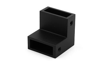 Соединитель труба-труба для трека 30х10 мм, 90°, нержавеющая сталь AISI 304, черная t460 BL купить в Воронеже