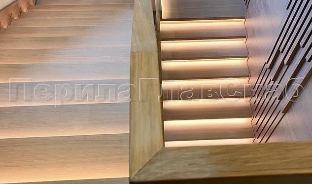 Перила с деревянными поручнями в Воронеже. Готовые проекты ПерилаГлавСнаб