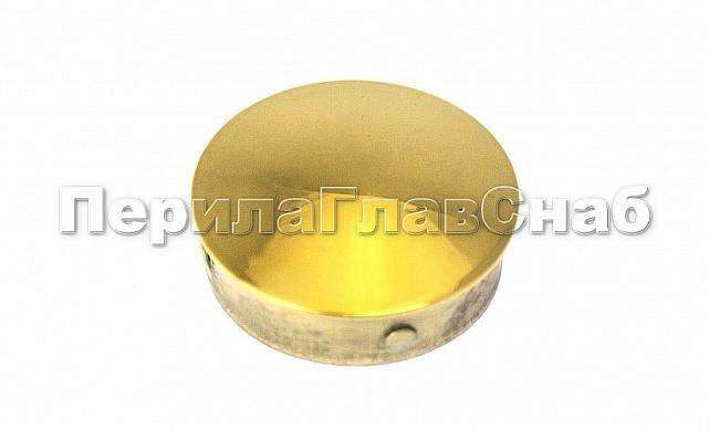 Заглушка штампованная Ø38х1.5 мм, (AISI 304), под золото Фk036-88