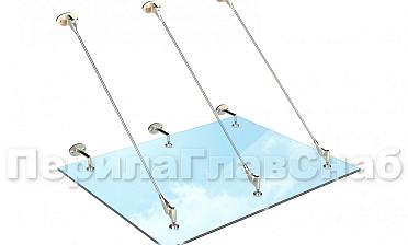 Комплект фурнитуры для козырька 1200х1500 (на вантах/тягах) k671-12-15 купить в Воронеже