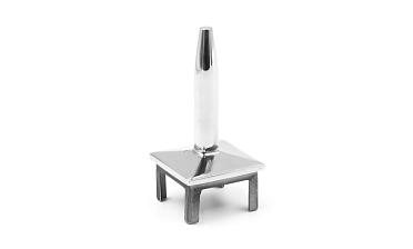 Наконечник палец (солдатик) на стойку из профильной трубы 40х40х1.5 мм, литой, усеченный, облегченный, полированный, нержавеющий AISI 304 k285-2 купить в Воронеже