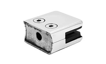 Стеклодержатель штампованный, под стекло 10 мм (5+5 мм), квадратный под стойку Ø38.1 мм (40х24х48 ) полированный AISI 304 k351-10 купить в Воронеже