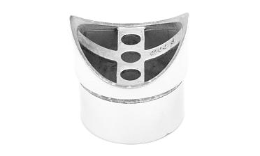 Наконечник седловина прямая 90° на стойку Ø50.8 мм, под поручень Ø50.8 мм, литая, полированная, AISI 304, k559 купить в Воронеже