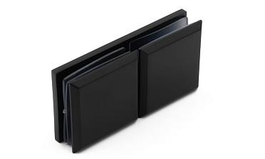 Коннектор для душевой кабины стекло-стекло 180°, 45х45, черный, вырез 71 t734 BZn купить в Воронеже