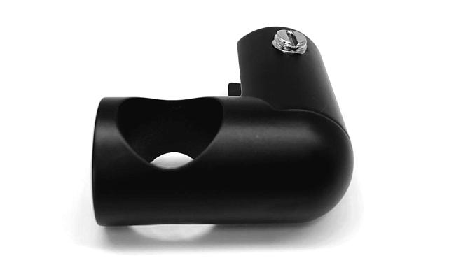 Держатель стекла сквозной боковой, для трубы 19 мм, черный, t912 Bl 2