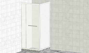 Комплект душевой с внутренней подвижной дверью, толщина стекла 8мм, 900х900х2000, aisi 304, полированная t470 PSS купить в Воронеже