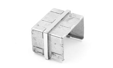 Соединитель для поручня с пазом 40х60 мм, полированный (AISI 304) k541 купить в Воронеже