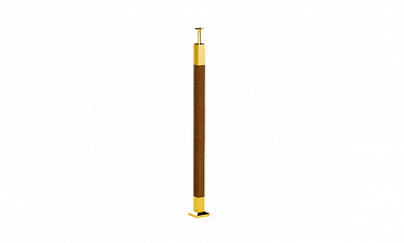 Готовая стойка 40х40х950 мм, деревянная нелакированная, со вставками из нержавеющей стали под золото 2х100 мм k740-G купить в Воронеже Готовая стойка 40х40х950 мм, деревянная нелакированная, со вставками из нержавеющей стали под золото 2х100 мм k740-G купить в Воронеже