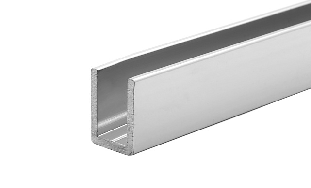 П-образный профиль для неподвижных стекол 8 мм, 19x13, L=2200, алюминий полированный t756 AL П-образный профиль для неподвижных стекол 8 мм, 19x13, L=2200, алюминий полированный t756 AL