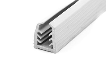 Уплотнитель в поручень с пазом 27х30 для стекла 12мм, EPDM СЕРЫЙ Фk306-G купить в Воронеже