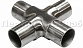 Соединение поручня Ø50.8 мм, крестовина (AISI 304) k361