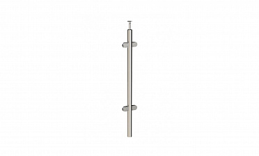 Стойка круглая Ø38.1: 4 литых зажимных стеклодержателя, полированная k738 купить в Воронеже Стойка круглая Ø38.1: 4 литых зажимных стеклодержателя, полированная k738 купить в Воронеже