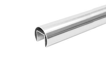 Труба Ø48.3, с пазом 27х30 мм, шлифованная, EURO (AISI 304L) k822-4 купить в Воронеже