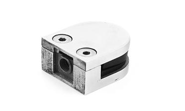 Стеклодержатель литой, под стекло 8 мм. 4+4 мм. на плоскость 40х22х48 полированный (AISI 304) k002-2 купить в Воронеже