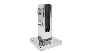 Стеклодержатель напольный 50х50х160 мм, литой, плоский, без сверления, нержавеющая сталь AISI 304, полированная k275-3 купить в Воронеже