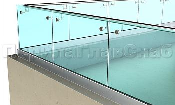 Ограждение кровли на несущем стекле и алюминиевом профиле в Воронеже. Готовые проекты ПерилаГлавСнаб