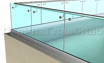 Ограждение кровли на несущем стекле и алюминиевом профиле в Воронеже. Готовые проекты ПерилаГлавСнаб Ограждение кровли на несущем стекле и алюминиевом профиле в Воронеже. Готовые проекты ПерилаГлавСнаб